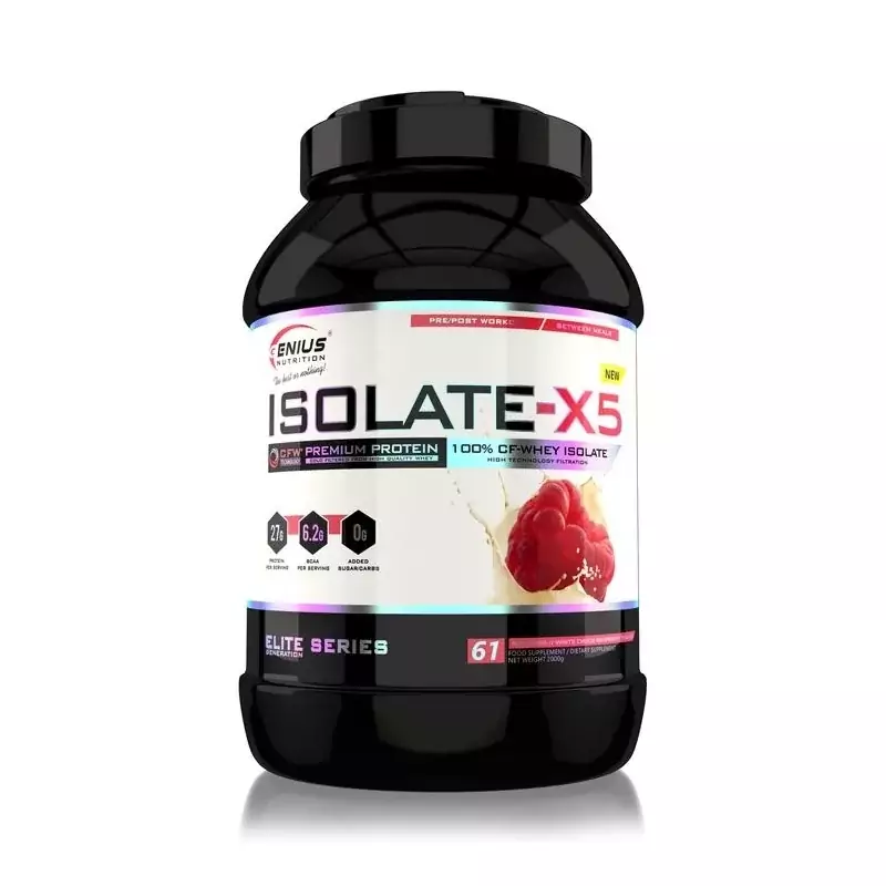 GE Isolate X-5 2000 g White Choco - Raspberry / Biała Czekolada - Malina