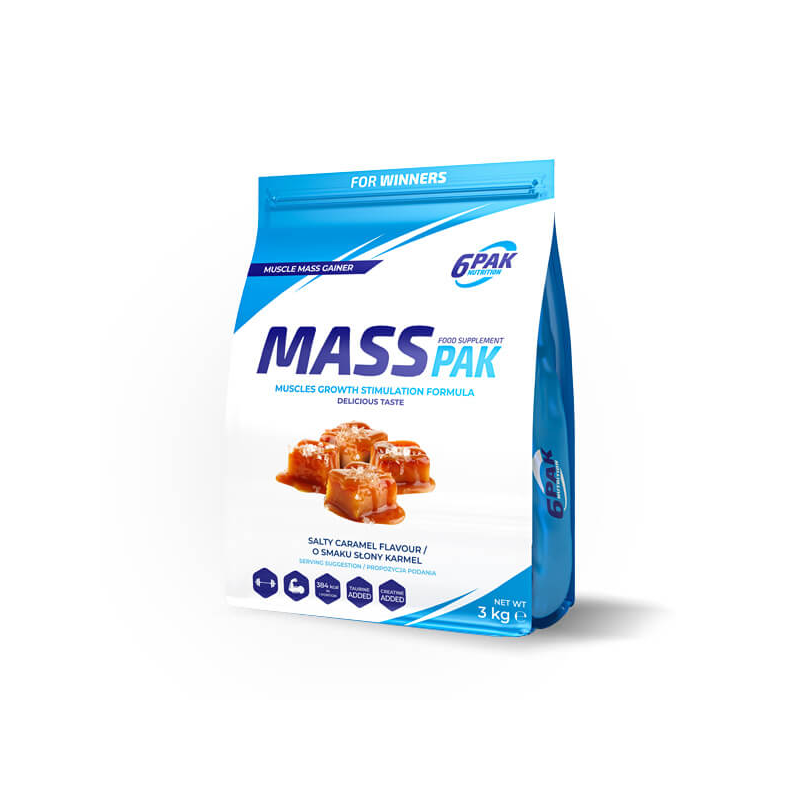 6PAK Mass Pak 3000 g Salty Caramel / Słony Karmel