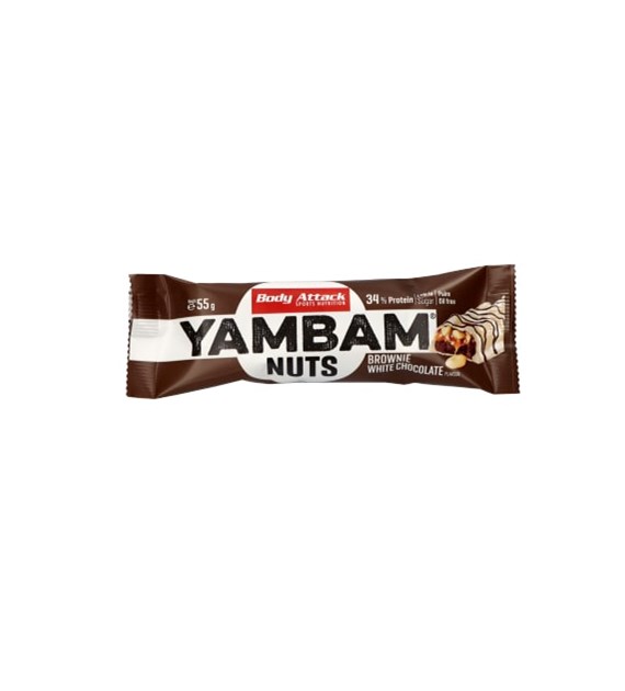 BOD Yambam Nuts 55 g Brownie - White Chocolate / Brownie - Biała Czekolada