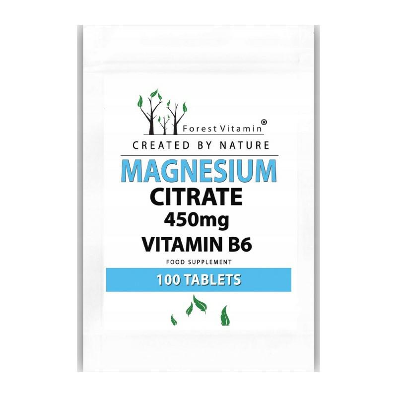 FO Magnesium Citrate 450 mg Vitamin B6 450 mg 100 tabs. / Cytrynian Magnezu