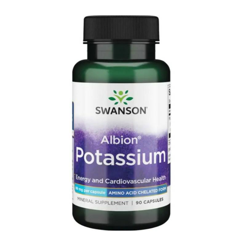 SW Albion Potassium 99 mg 90 caps. / Glicynian Potasu