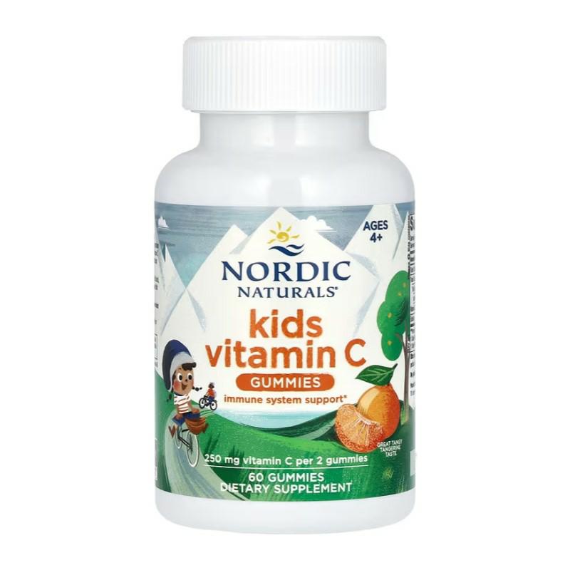 NOR Kids Vitamin C 125 mg 60 żelków Tangerine / Witamina C Mandarynka
