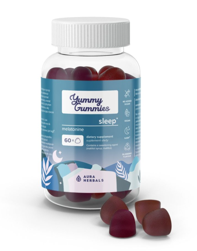 AU Yummy Gummies Sleep 1 mg 60 żelek / Melatonina