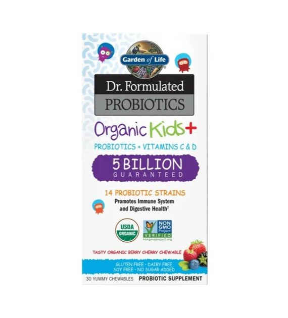 GA Dr. Formulated Probiotics Organic Kids + 5 Billion 30 żelek Watermelon / Probiotyk Arbuz