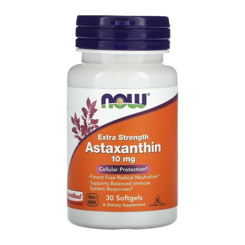 NOW Astaxanthin 10 mg 30 softgels / Astaksantyna