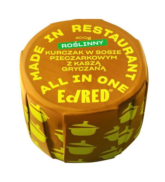 ED Roślinny Kurczak w Sosie Pieczarkowym z Kaszą Gryczaną 400 g