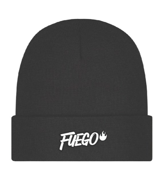 FU Czapka Zimowa Czarna Logo FUEGO
