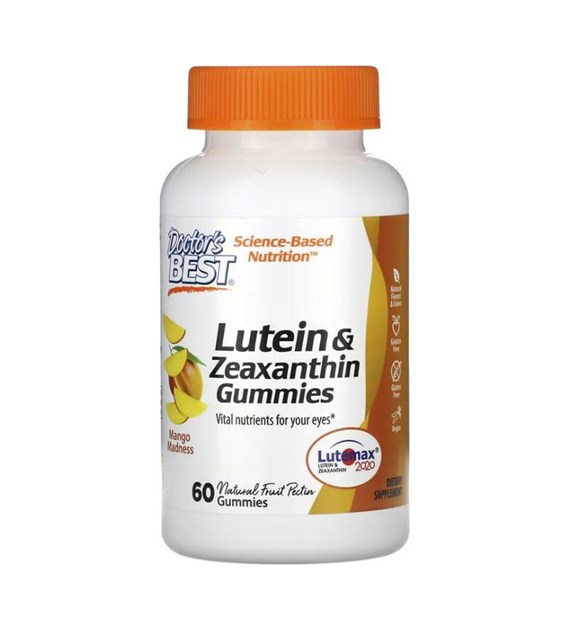 DO Lutein & Zeaxanthin Mango Madness 60 żelek / Luteina i Zaaksantyna Mango