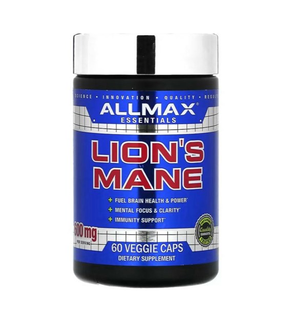 ALLM Lions Mane 600 mg 60 vege caps. / Soplówka Jeżowata